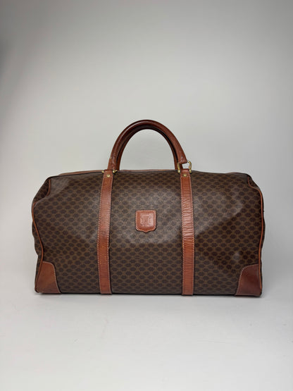 Vintage Celine Paris Triomphe Monogram Duffel Bag brown