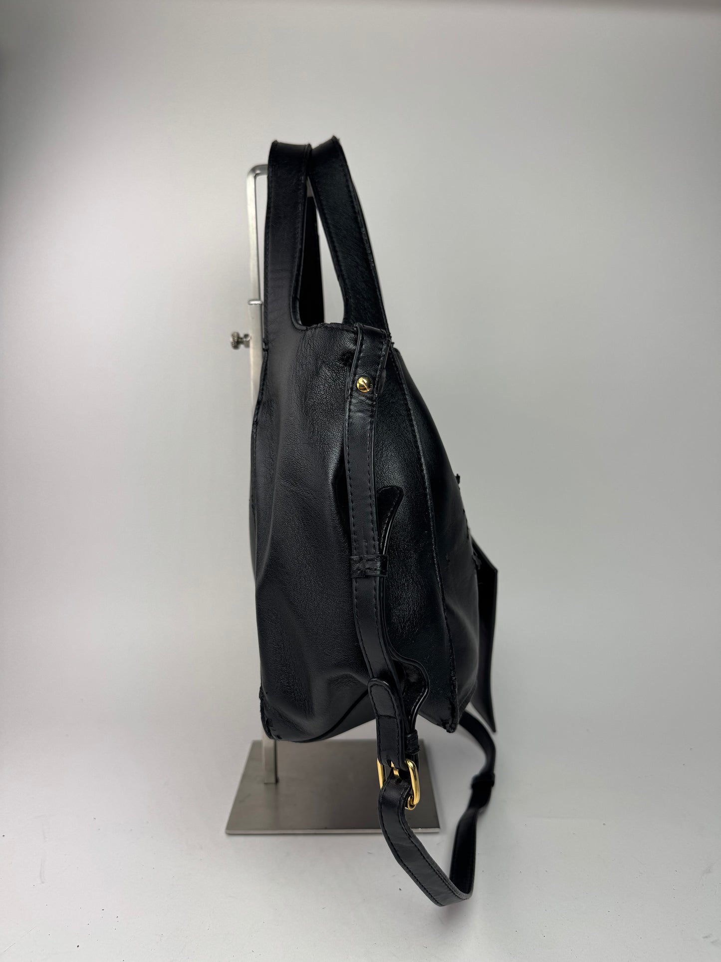 Sac à main Stella Mc Cartney en cuir vegan avec logo noir