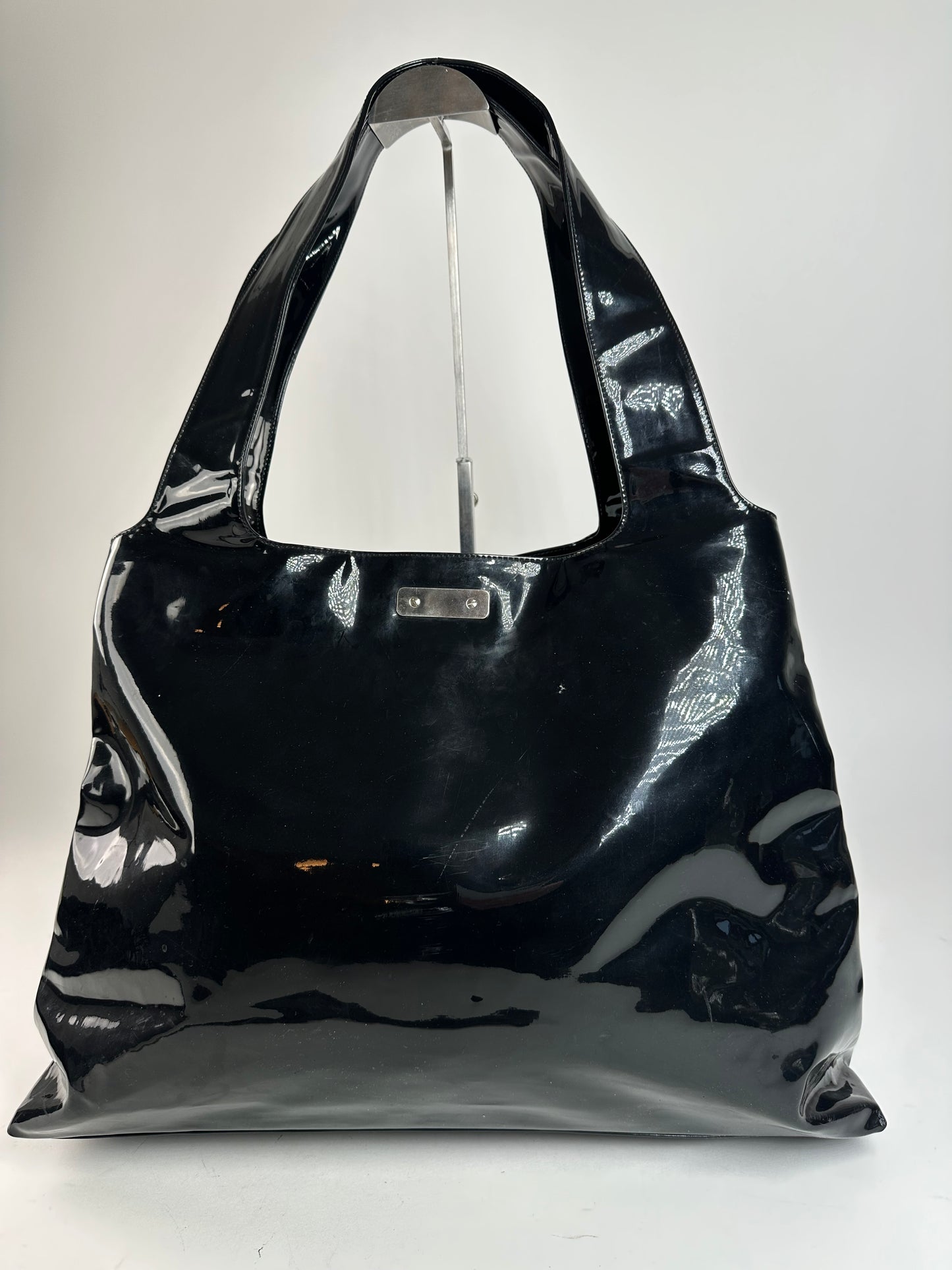 Vintage Salvatore Ferragamo Patent Leather Bag Black