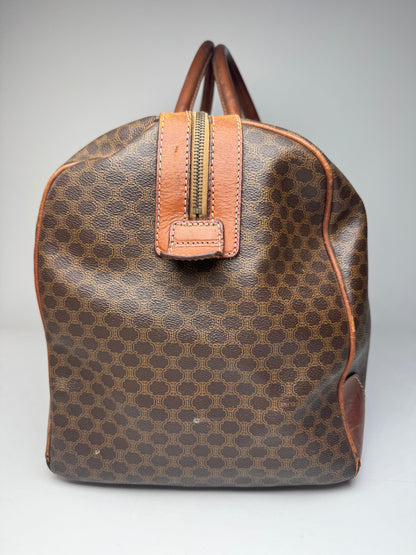 Vintage Celine Paris Triomphe Monogram Duffel Bag brown