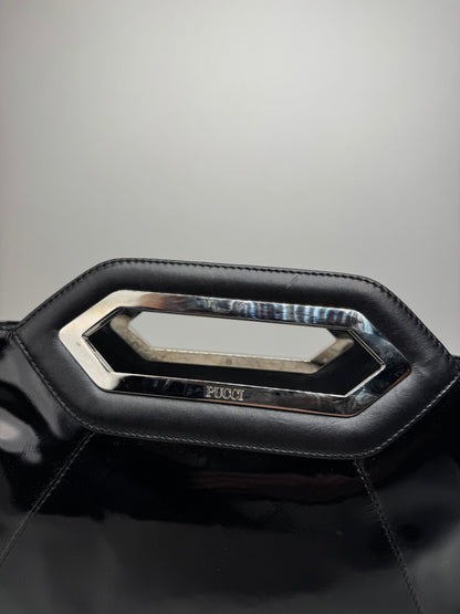 Vintage Emilio Pucci Patent leather Tote Bag black