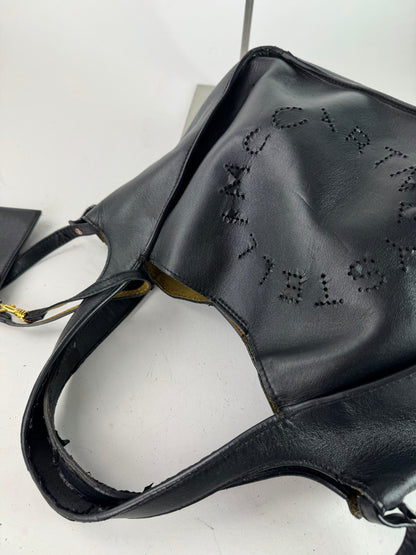 Sac à main Stella Mc Cartney en cuir vegan avec logo noir