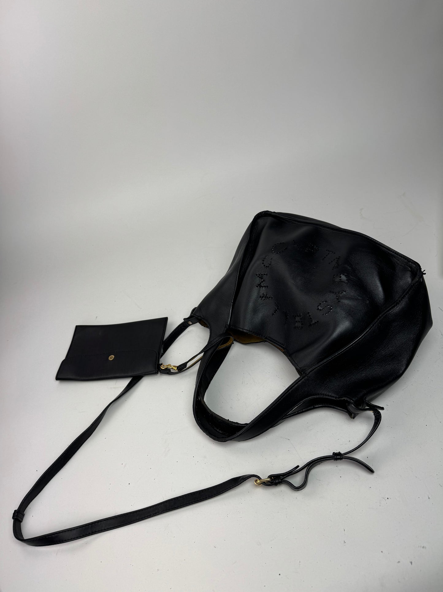 Sac à main Stella Mc Cartney en cuir vegan avec logo noir