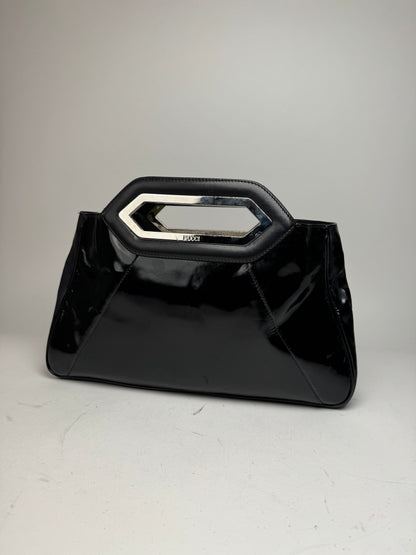 Vintage Emilio Pucci Patent leather Tote Bag black