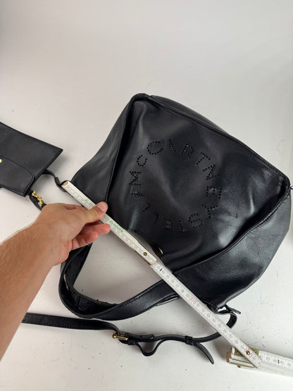 Sac à main Stella Mc Cartney en cuir vegan avec logo noir