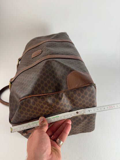 Vintage Celine Paris Triomphe Monogram Duffel Bag brown