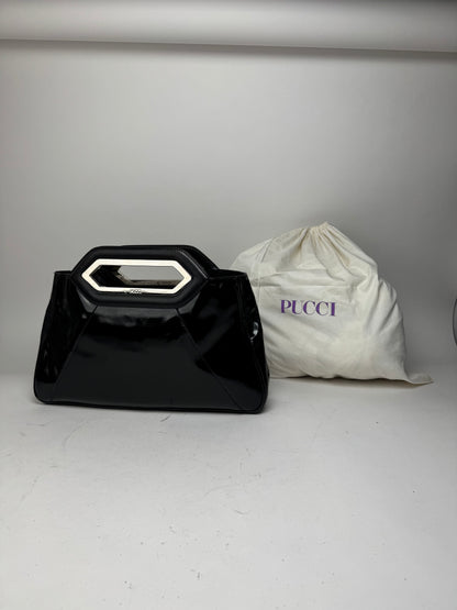 Vintage Emilio Pucci Patent leather Tote Bag black