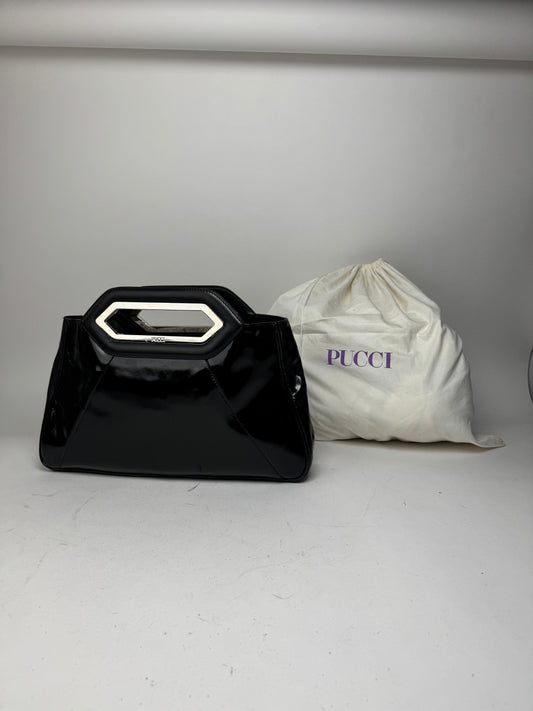 Vintage Emilio Pucci Patent leather Tote Bag black