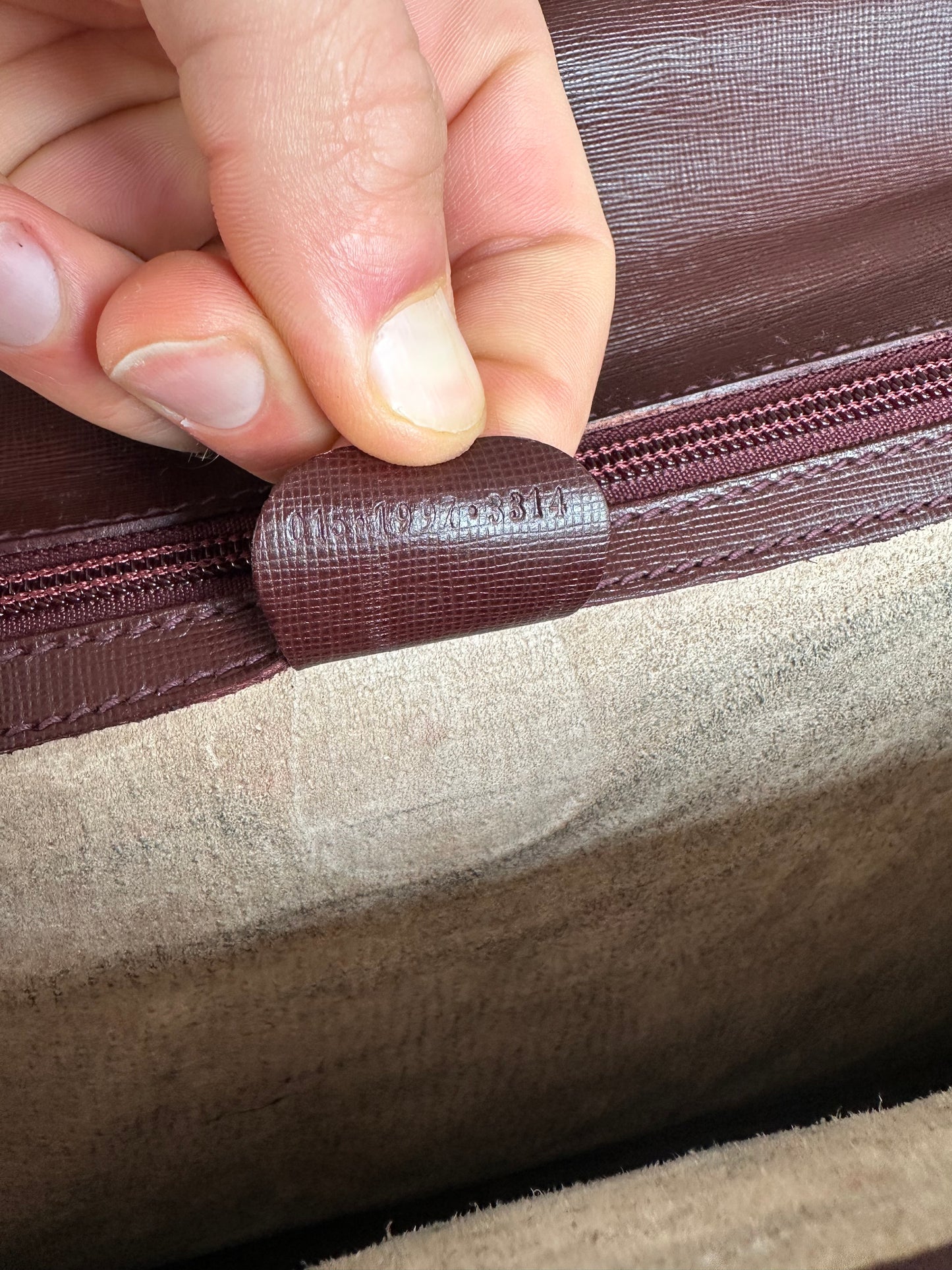 Vintage Gucci 2Way Leather Briefcase Burgundy