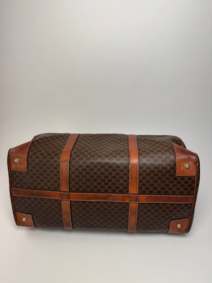 Vintage Celine Paris Triomphe Monogram Duffel Bag brown