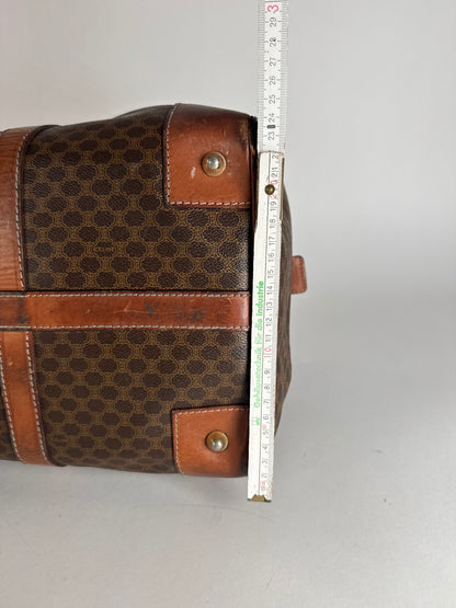 Vintage Celine Paris Triomphe Monogram Duffel Bag brown