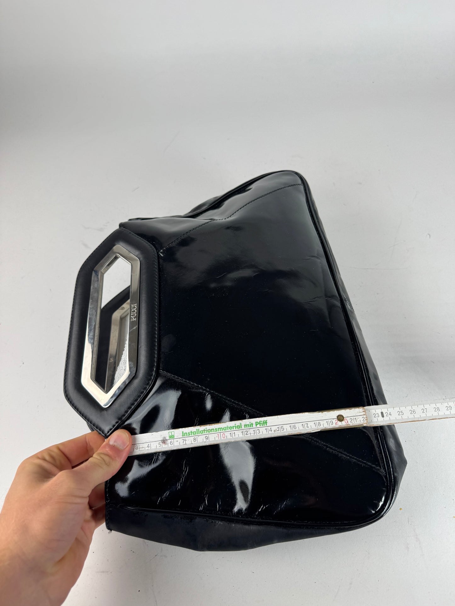 Vintage Emilio Pucci Patent leather Tote Bag black