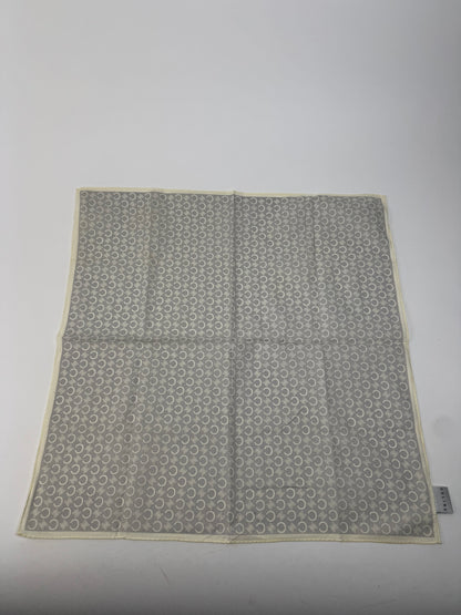 Vintage Celine Macadam Monogram Scarf white grey