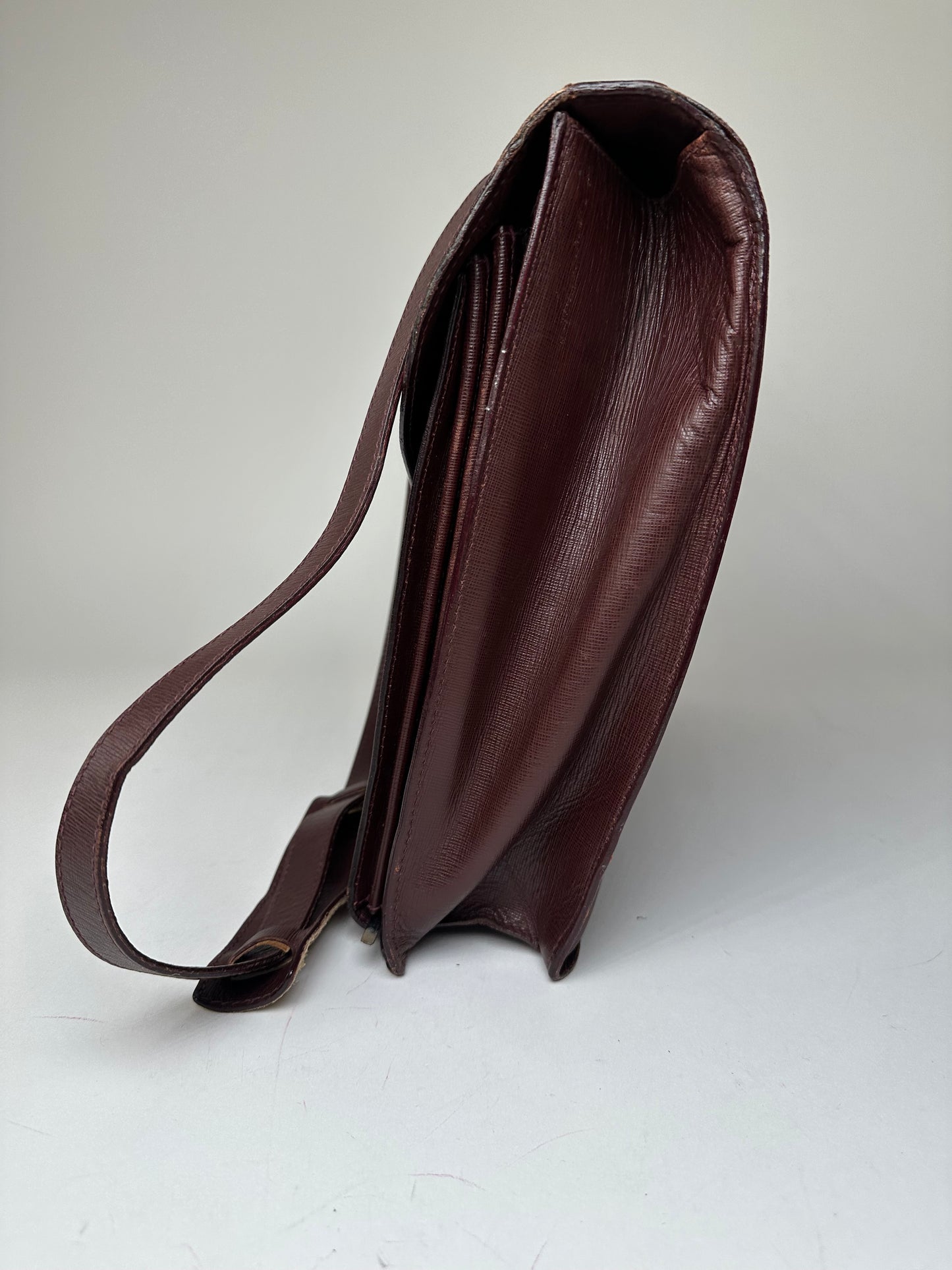 Vintage Gucci 2Way Leather Briefcase Burgundy
