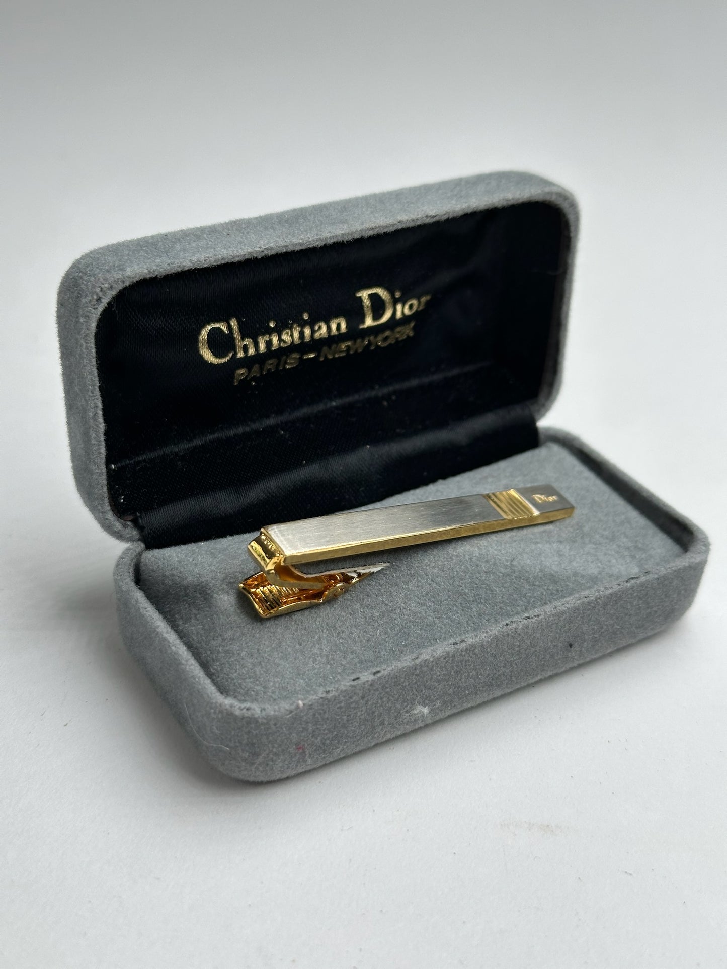 Vintage Dior Steel Money/Tie Clamp golden