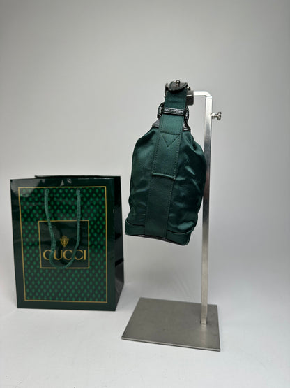 Vintage Gucci Polyester Leather Hand  Bag Green