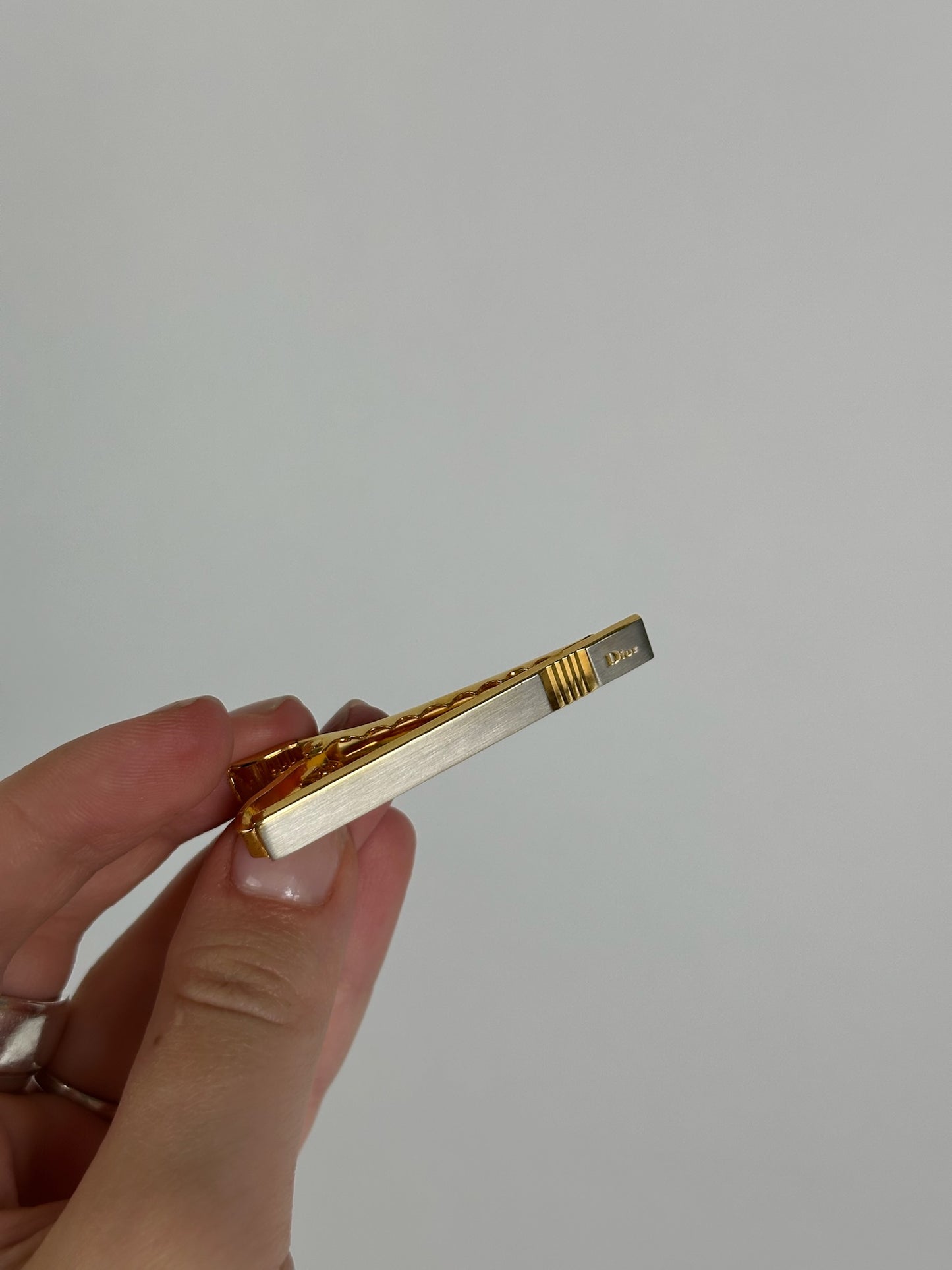 Vintage Dior Steel Money/Tie Clamp golden