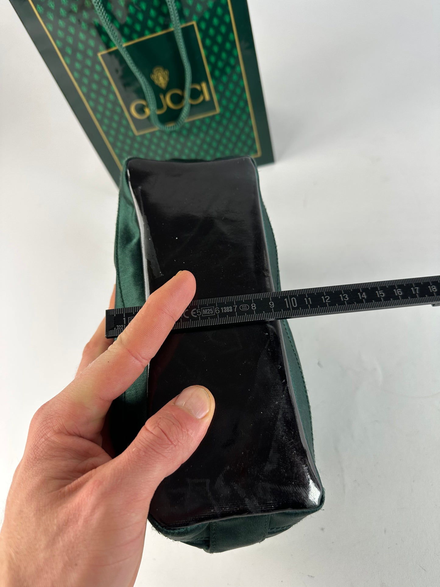 Vintage Gucci Polyester Leather Hand  Bag Green