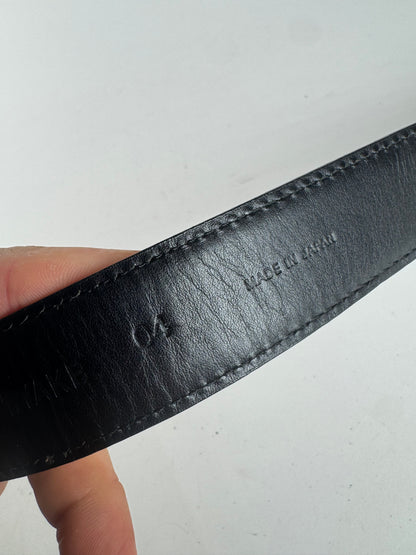 Vintage Issey Miyake Leather Belt black yellow