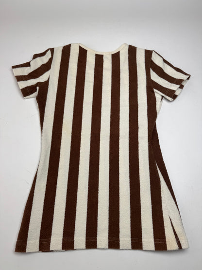 Vintage Fendi Roma Striped Shirt white brown 36/S