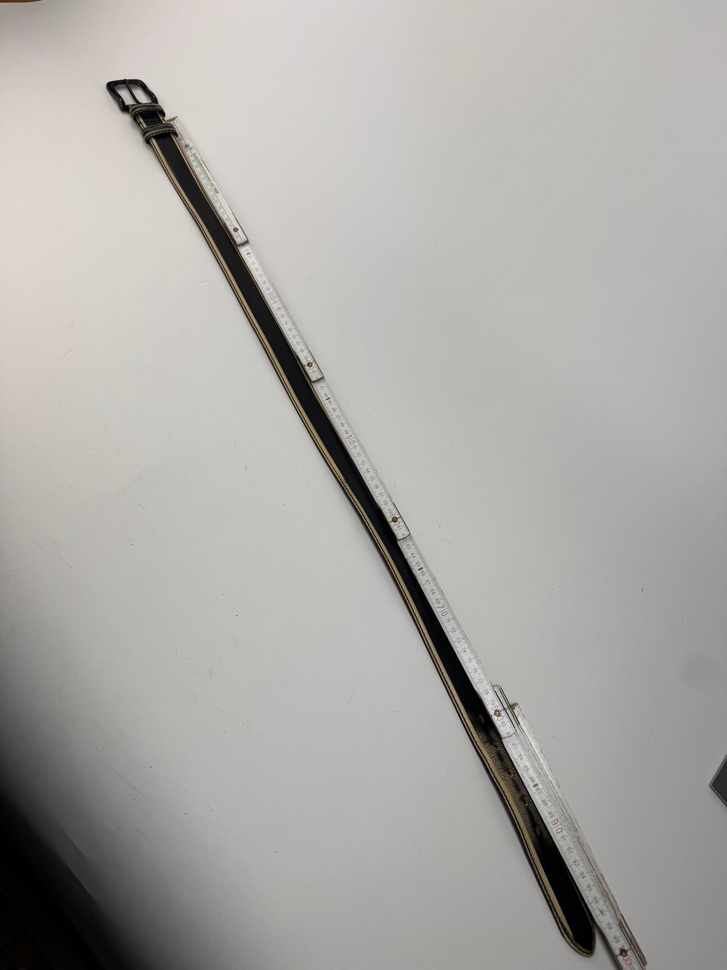 Vintage Issey Miyake Leather Belt black yellow