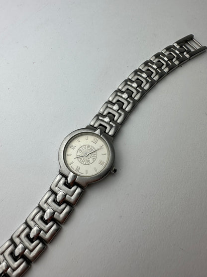Vintage Givenchy Quartz Watch Silver White