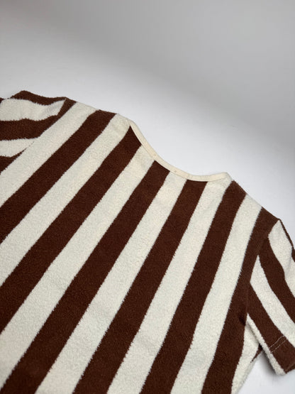 Vintage Fendi Roma Striped Shirt white brown 36/S