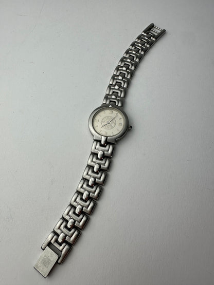 Vintage Givenchy Quartz Watch Silver White