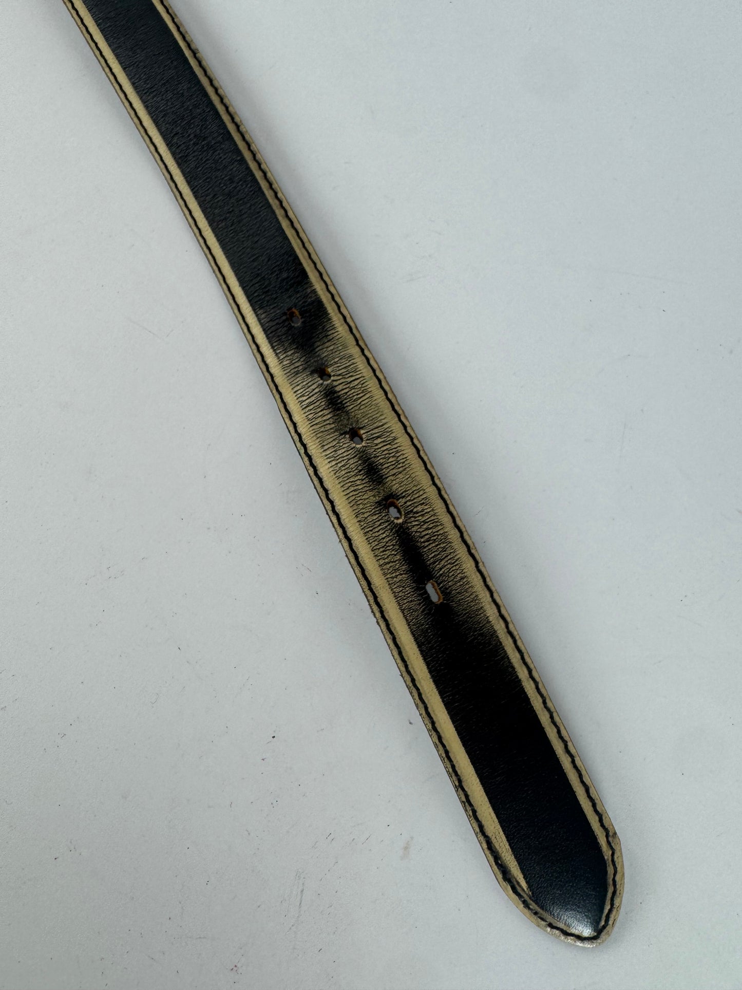 Vintage Issey Miyake Leather Belt black yellow