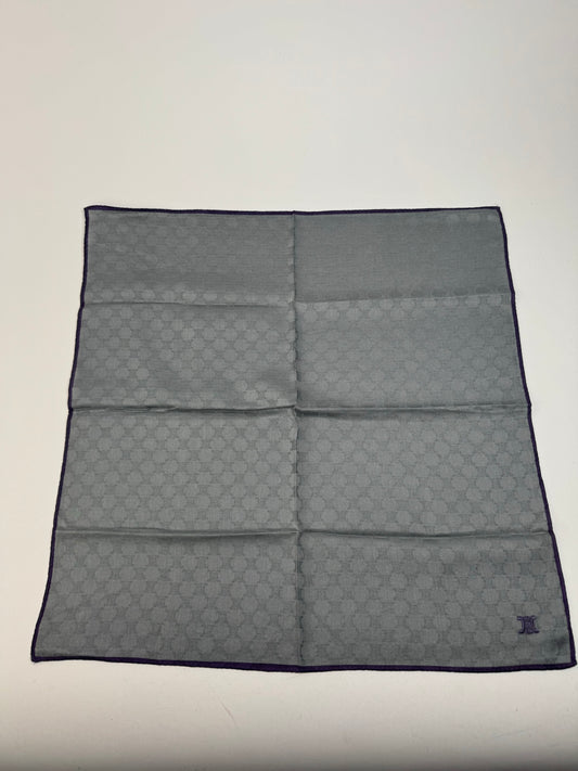 Vintage Celine Triomphe Monogram Scarf Grey black