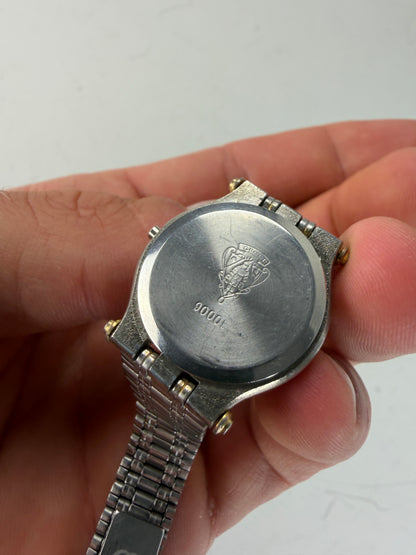 Vintage Gucci Stainless Steel Bracelet Watch Gold Silver