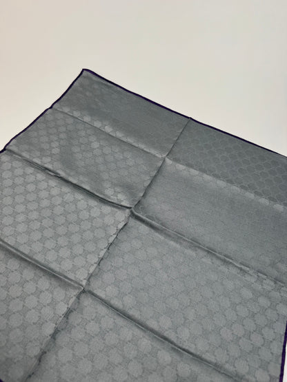 Vintage Celine Triomphe Monogram Scarf Grey black