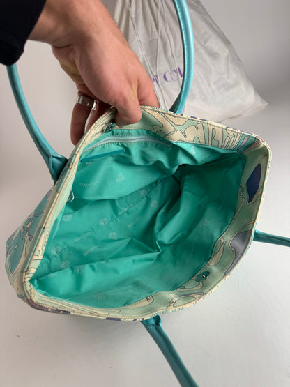 Vintage Emilio Pucci Abstract handbag Blue Turquoise