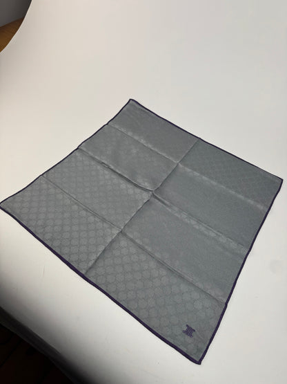 Vintage Celine Triomphe Monogram Scarf Grey black