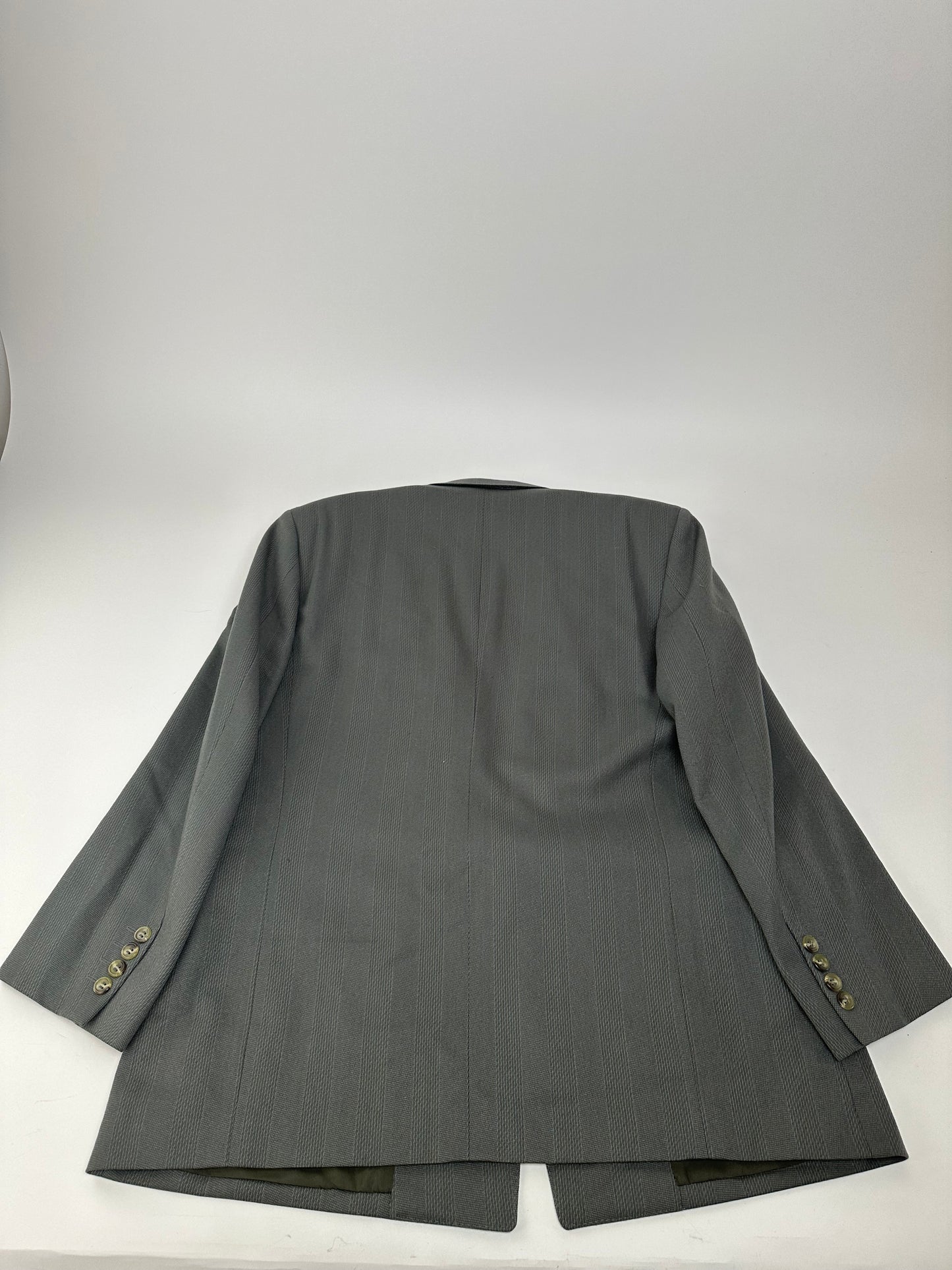Vintage Givenchy Men's Double-Breasted Wool Suit Grey M
