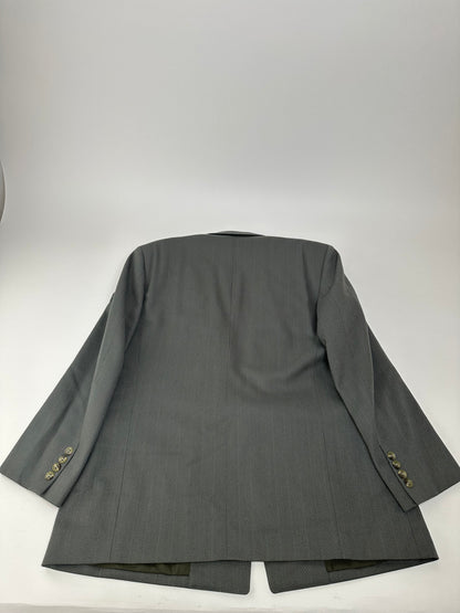 Vintage Givenchy Men's Double-Breasted Wool Suit Grey M