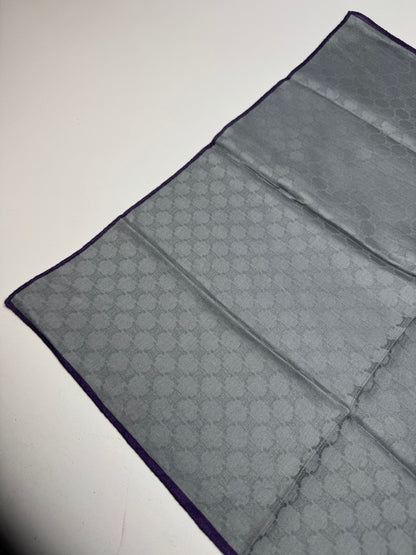 Vintage Celine Triomphe Monogram Scarf Grey black