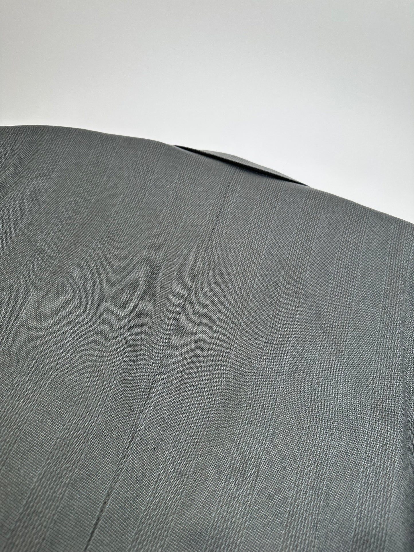 Vintage Givenchy Men's Double-Breasted Wool Suit Grey M