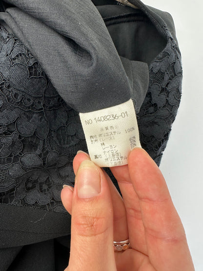 Vintage Chloé Black Lace Overlay Dress L