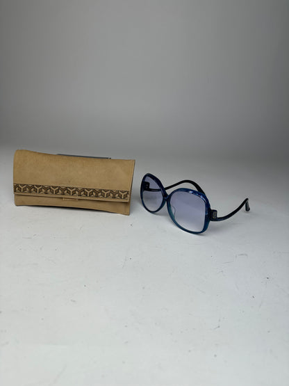 Vintage Yves Saint Laurent Oversized Sunglasses Blue