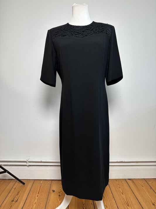 Vintage Chloé Black Lace Overlay Dress L