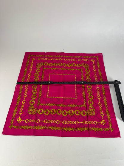 Vintage Celine Paris Scarf Purple Gold