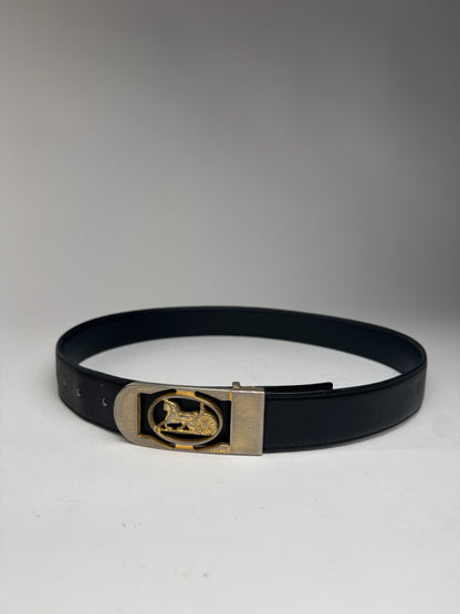 Vintage Celine Paris leather belt black
