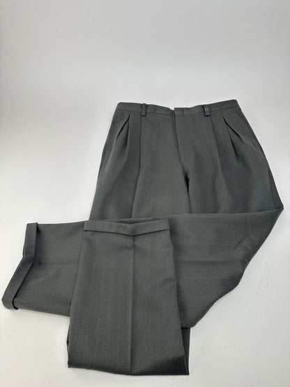 Vintage Givenchy Men's Double-Breasted Wool Suit Grey M