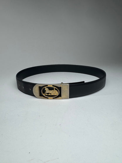 Vintage Celine Paris leather belt black