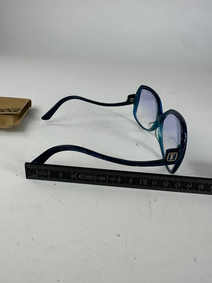 Vintage Yves Saint Laurent Oversized Sunglasses Blue