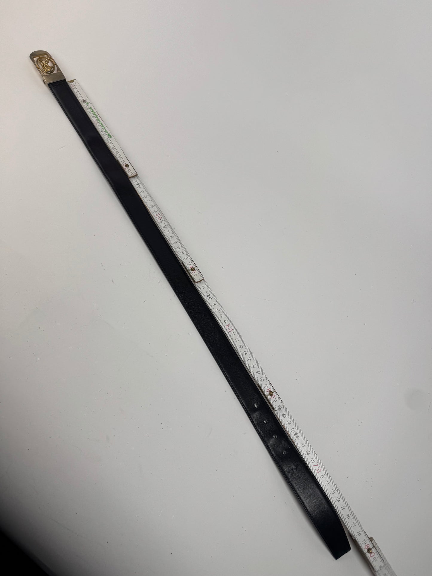 Vintage Celine Paris leather belt black