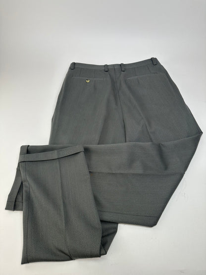 Vintage Givenchy Men's Double-Breasted Wool Suit Grey M