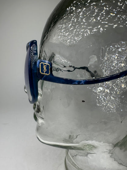 Vintage Yves Saint Laurent Oversized Sunglasses Blue