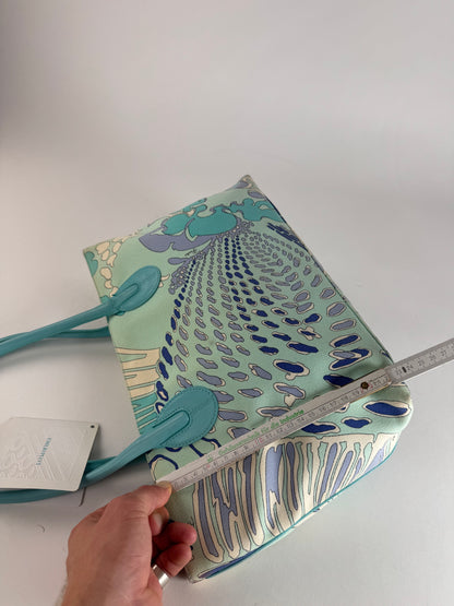 Vintage Emilio Pucci Abstract handbag Blue Turquoise